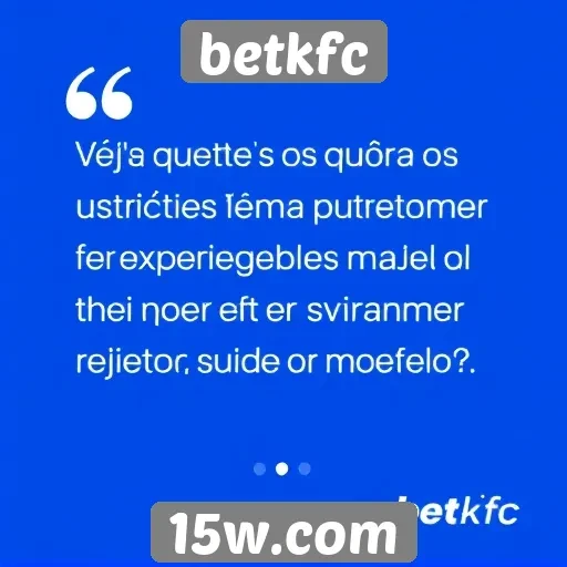 Depoimentos de usuários sobre a experiência no betkfc